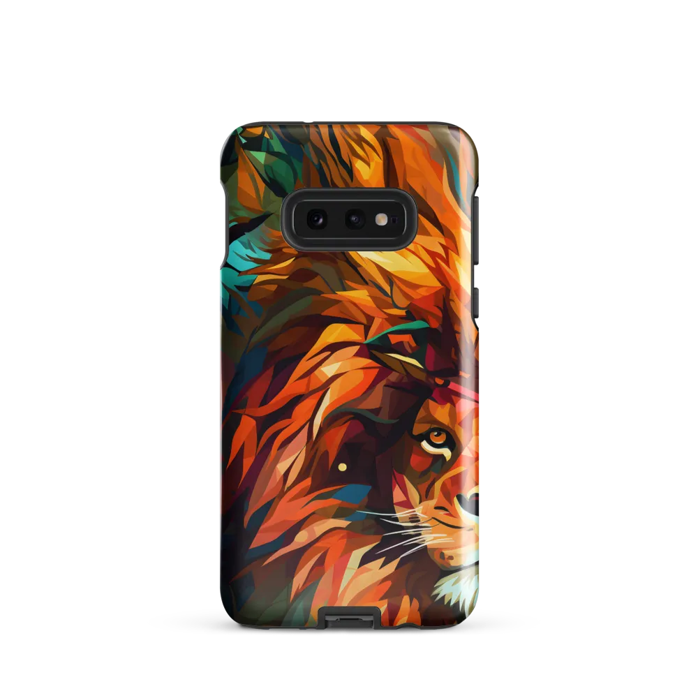 Majestic Gaze: The Polygonal Lion