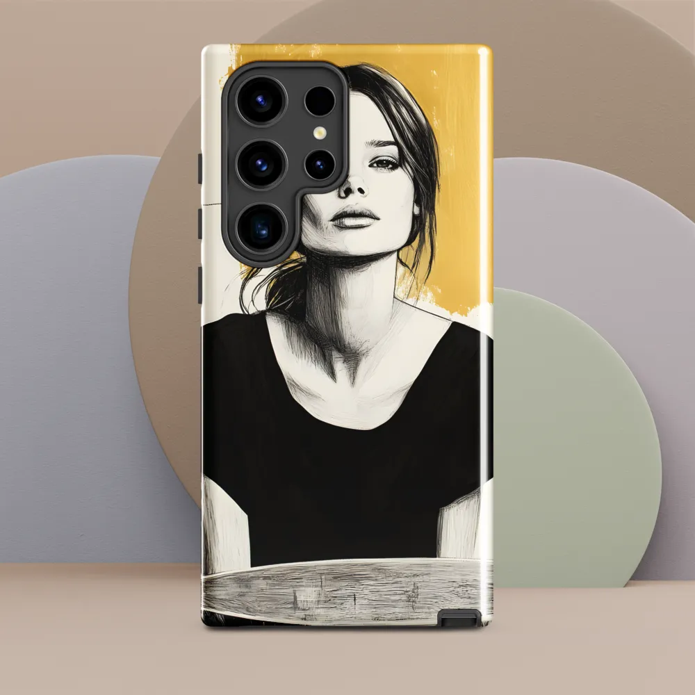 Golden Serenity: A Minimalist Portrait