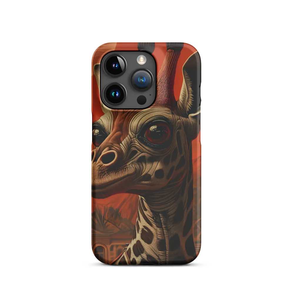 Whimsical Giraffe in an Orange Dreamscape
