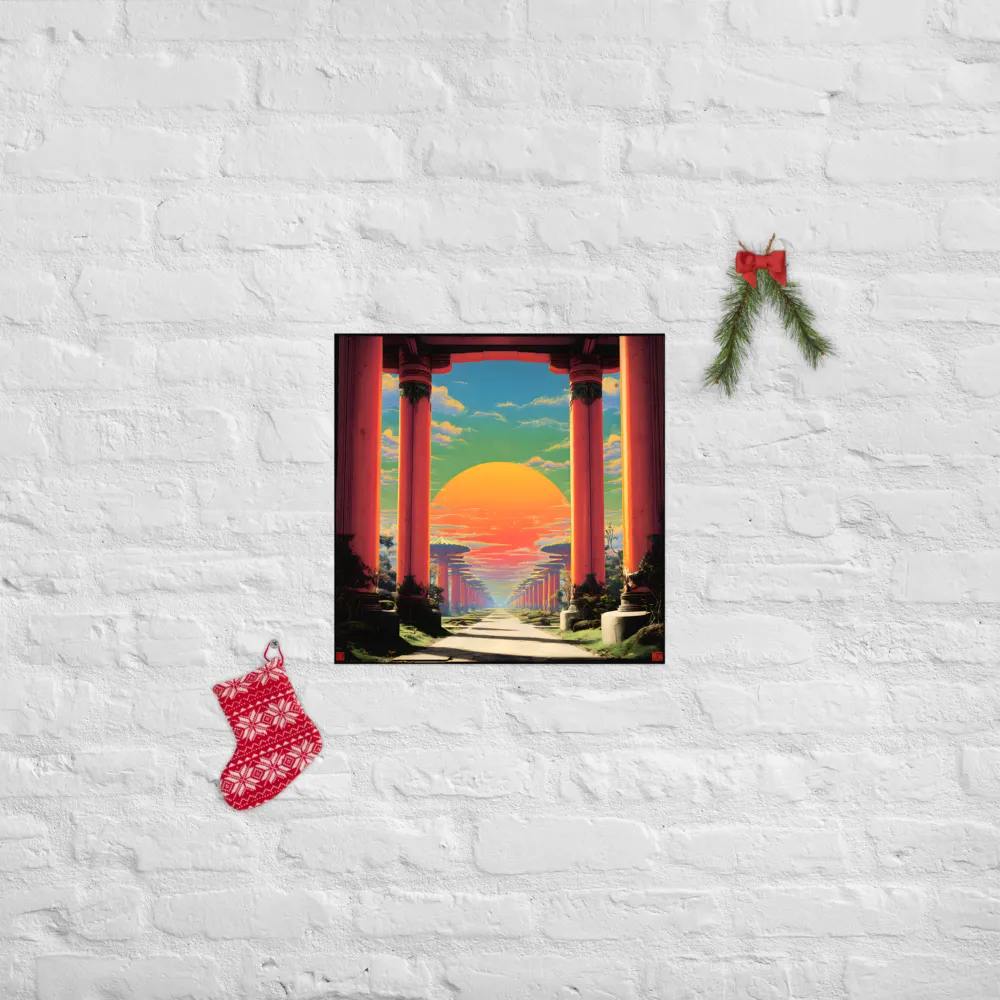 Avenue of Crimson Gates 
 Poster | 18″x 18″