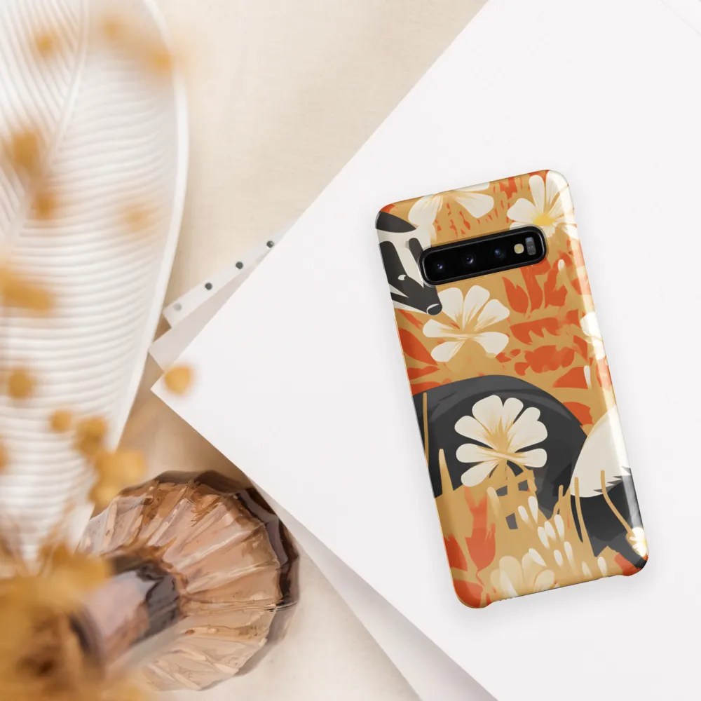 Whimsical Badgers in Bloom
