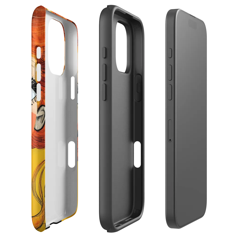 Whimsical Portrait of a Girl | Phone Case |  16 Pro Max | Tough Case | Matte