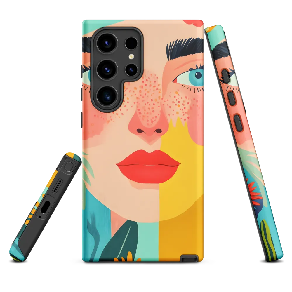 Floral Serenity: A Modern Portrait