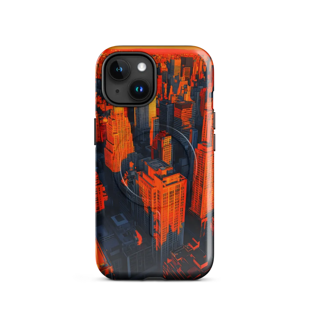 Urban Dawn: A Digital Ode to Skyscrapers | Phone Case |  15 | MagSafe® Tough Case | Glossy