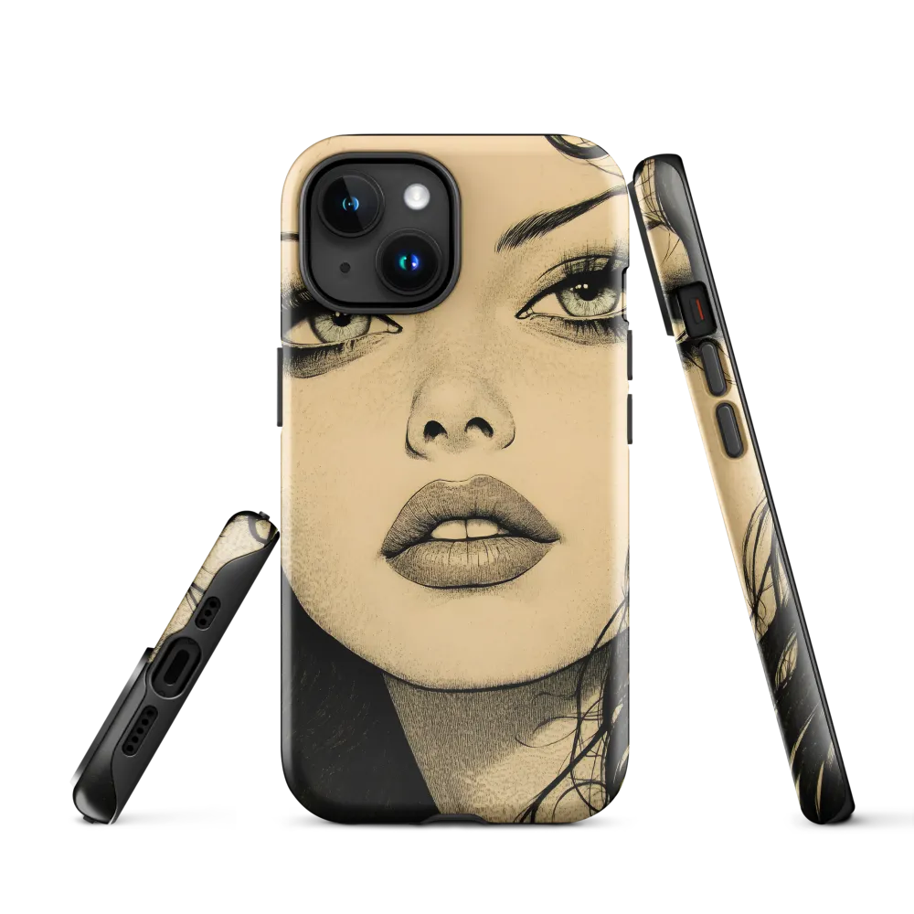 Enigmatic Gaze | Phone Case |  15 | Tough Case | Glossy