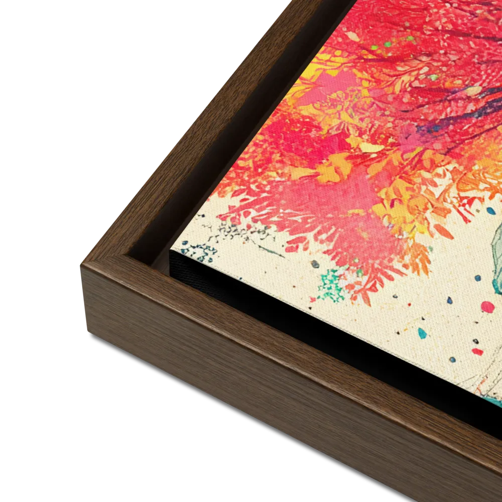 Whispers of Urban Dreams | Canvas with Brown Frame | 18″×24″