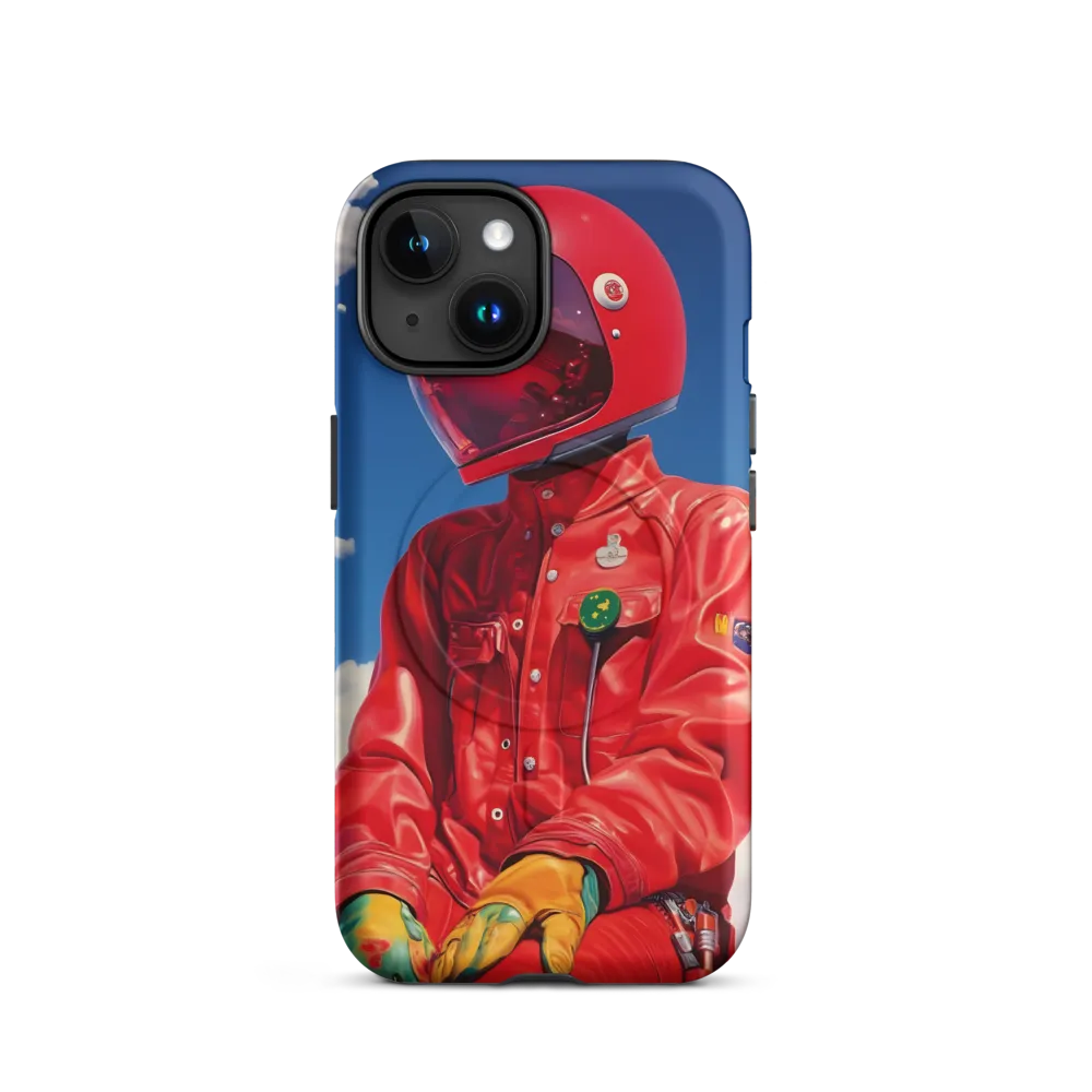 Astronaut in Crimson | Phone Case |  15 | MagSafe® Tough Case | Matte