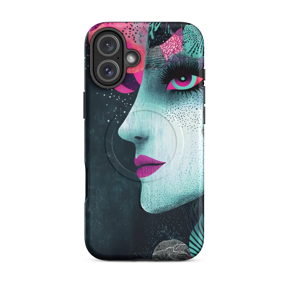 Mystical Beauty in Blue and Pink | Phone Case |  16 Plus | MagSafe® Tough Case | Matte