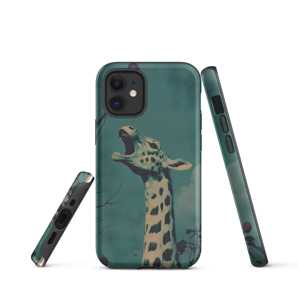 Whispers of the Tall: A Surreal Giraffe Encounter | Phone Case |  12 mini | Tough Case | Matte