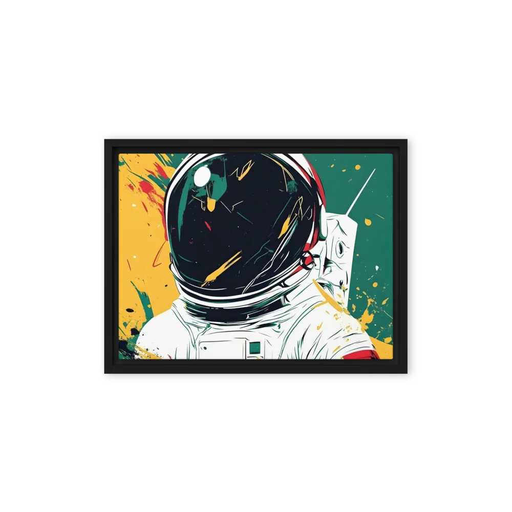 Galactic Explorer: A Modern Odyssey | Canvas with Black Frame | 12″×16″