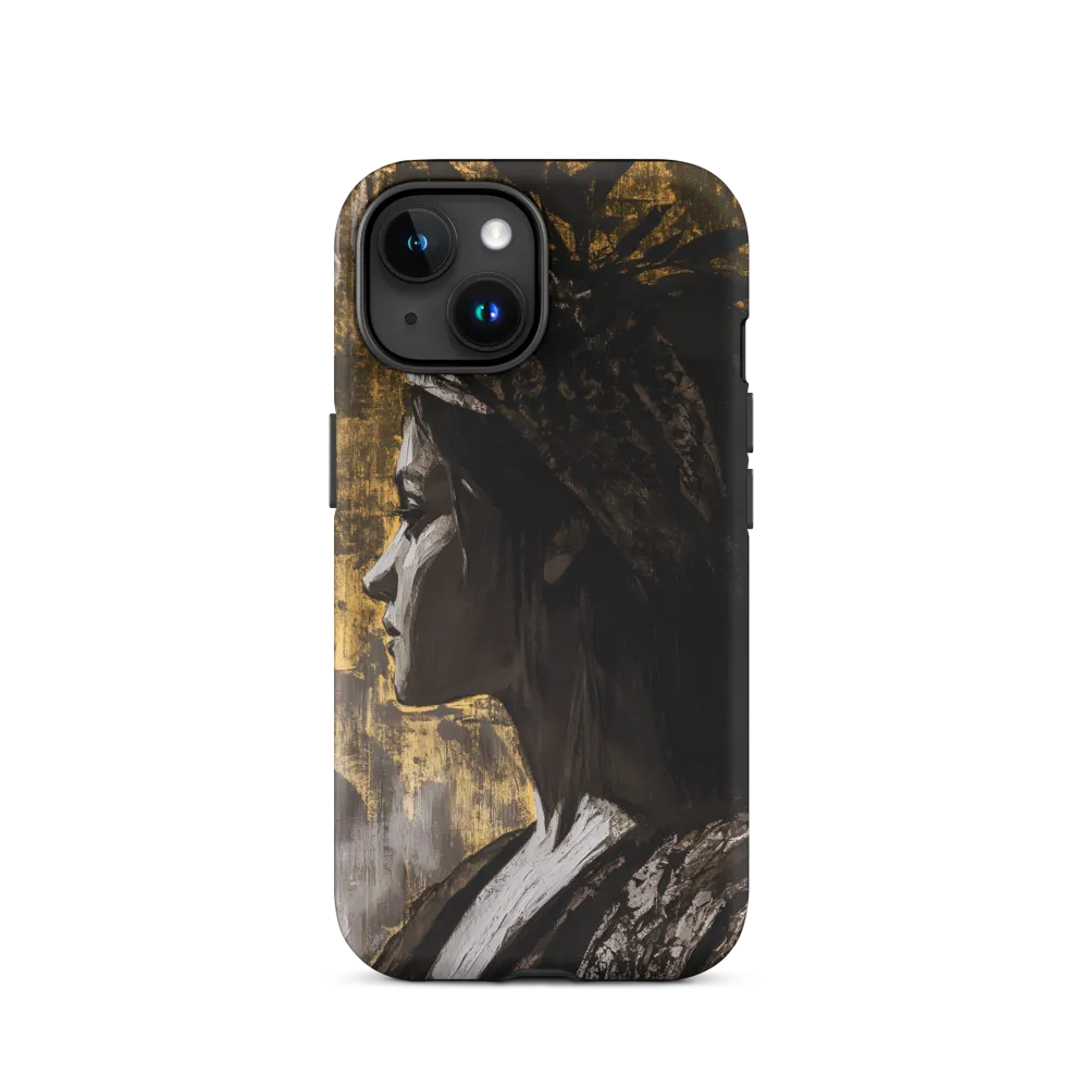 Golden Elegance: A Modern Profile Portrait