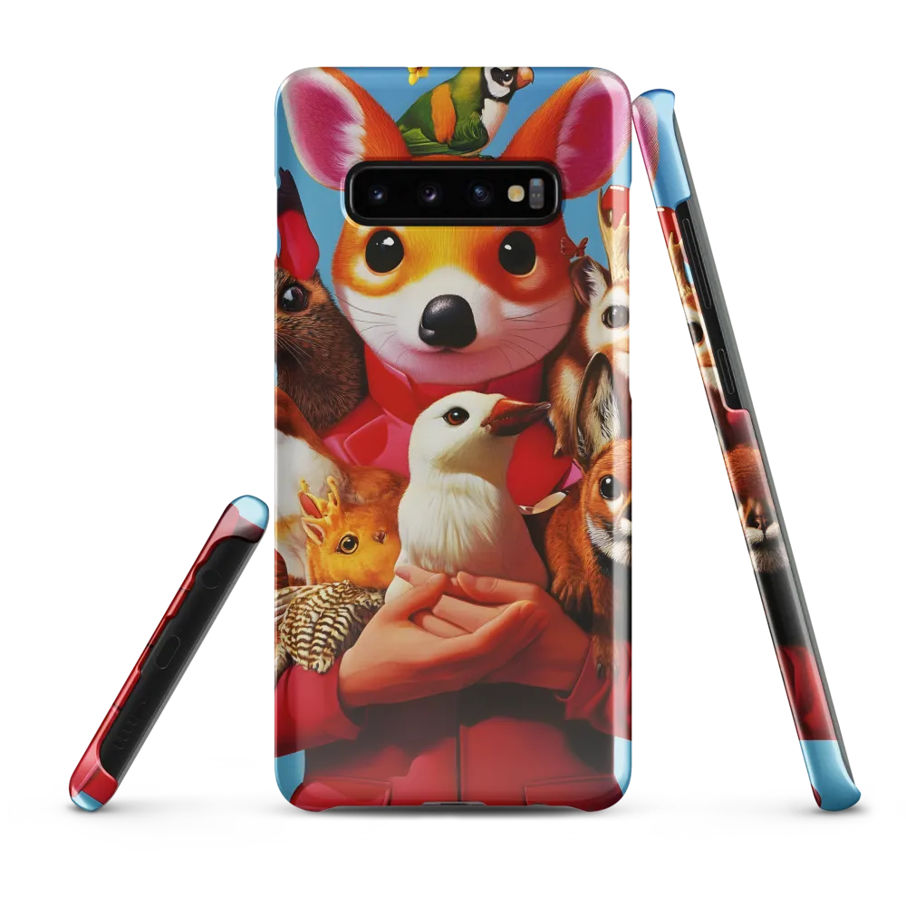 Harmony in Whimsy: A Modern Animal Ensemble | Phone Case |  S10 Plus | Snap Case | Glossy