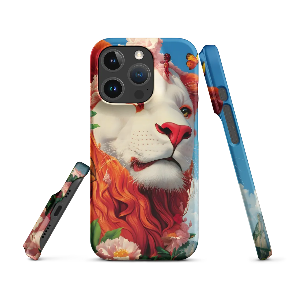 Majestic Lion Amidst Floral Splendor