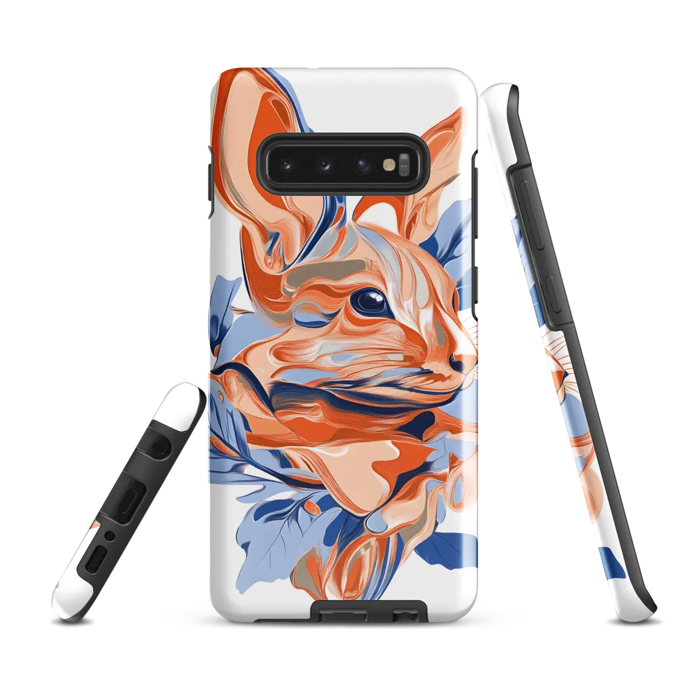 Whiskered Wonders: An Abstract Feline Portrait | Phone Case |  S10 Plus | Tough Case | Glossy