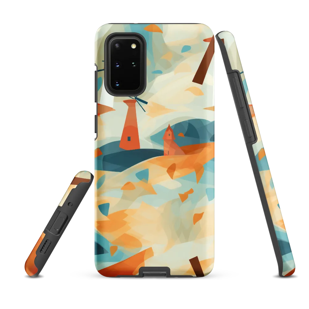 Whimsical Windmills in a Tranquil Landscape