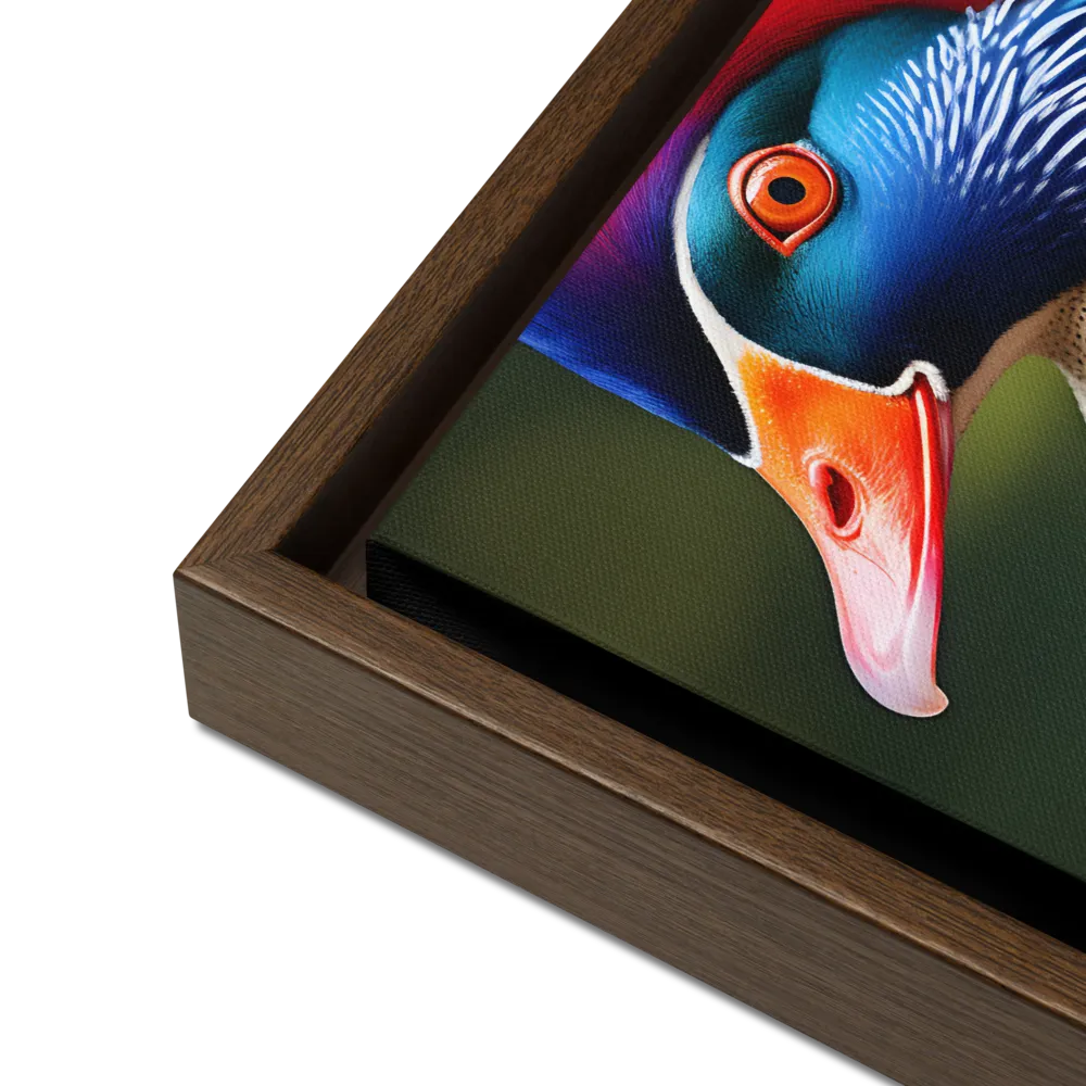 The Majestic Mandarin | Canvas with Brown Frame | 12″×16″