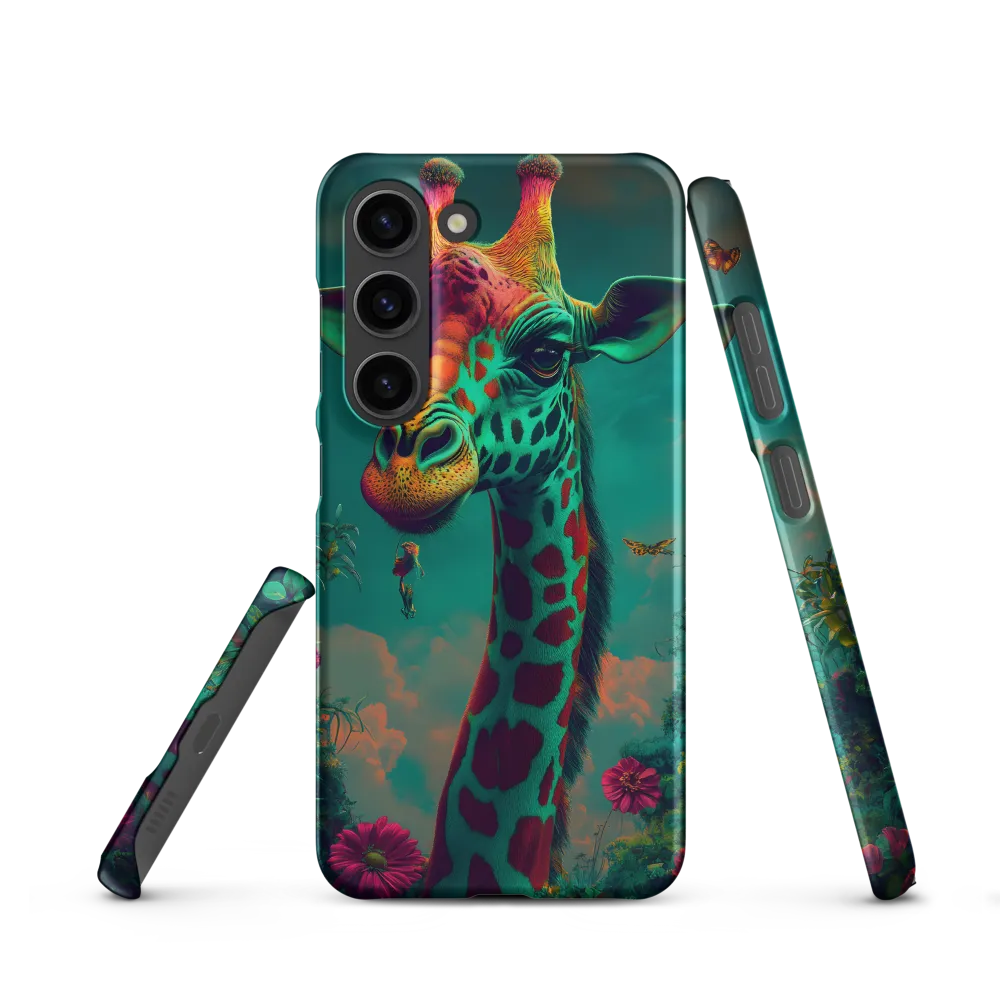 Whimsical Giraffe Among Blossoms