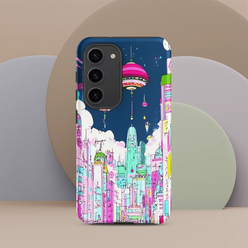 Futuristic Cityscape with Floating Structures