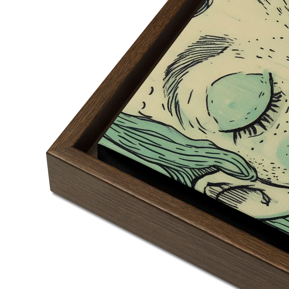 Beneath the Surface | Canvas with Brown Frame | 12″×16″