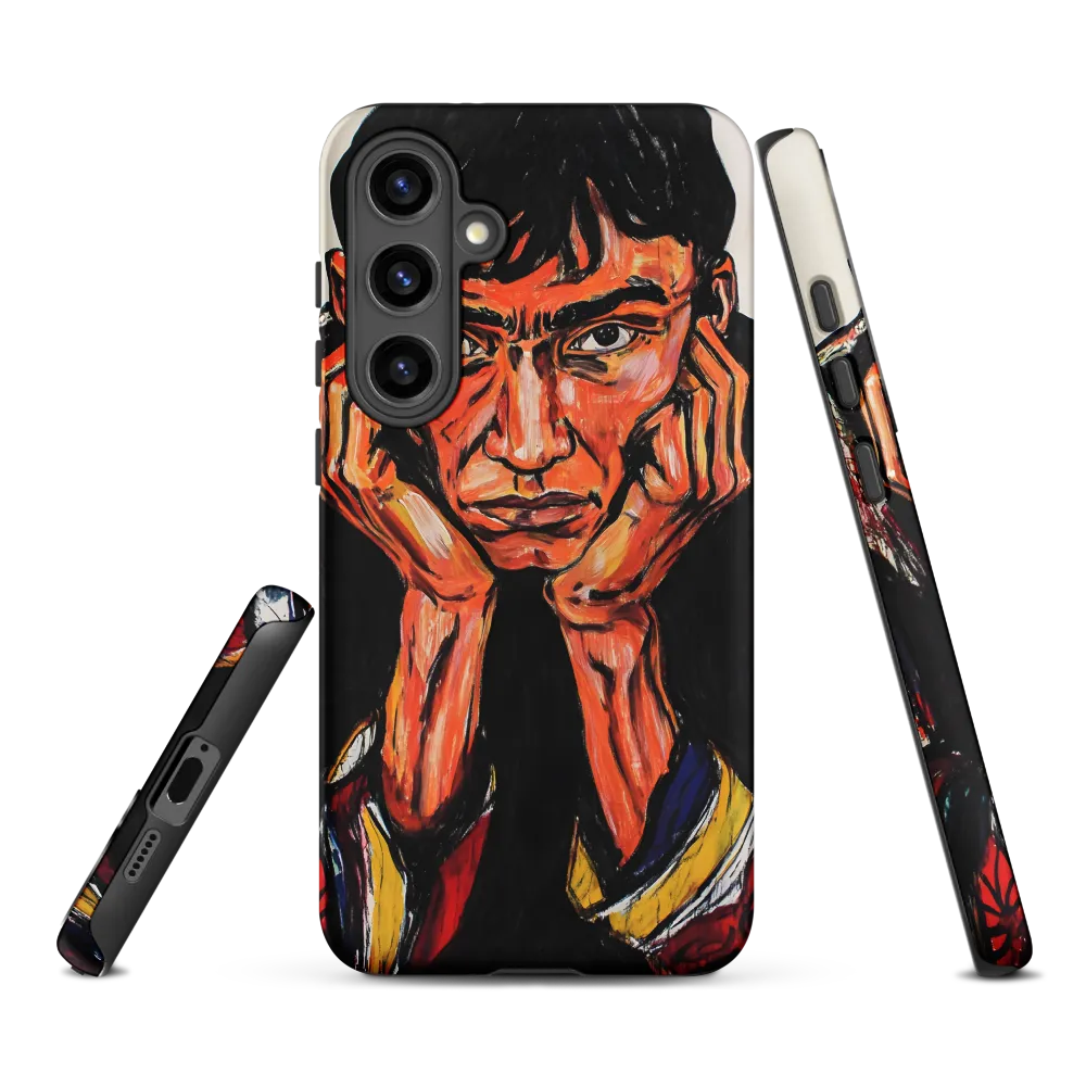 Contemplative Intensity: An Expressionist Portrait