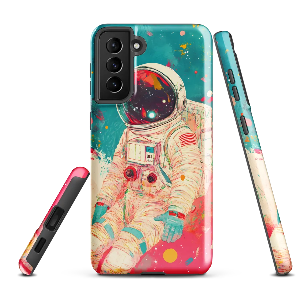 Cosmic Explorer: An Astronaut's Journey | Phone Case |  S21 Plus | Tough Case | Glossy