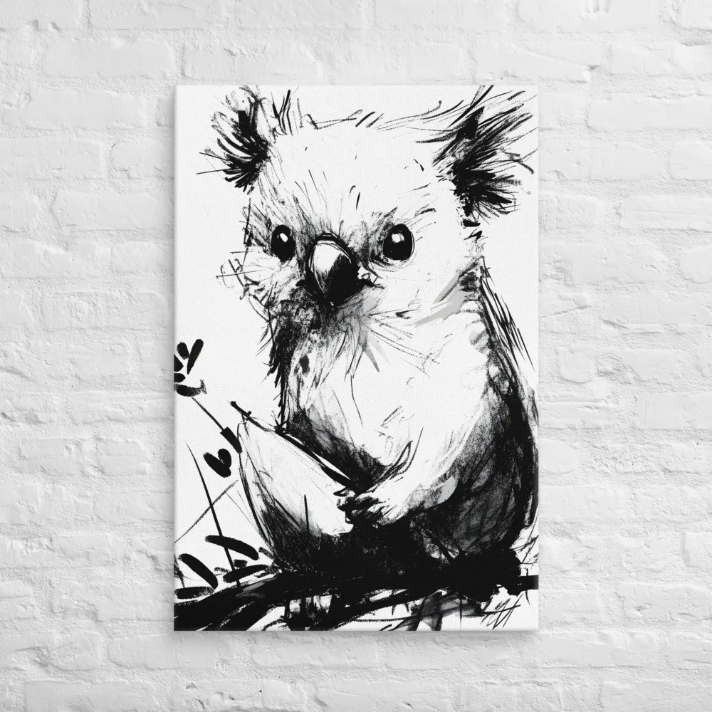 Whimsical Koala in Ink | Canvas | 24″×36″