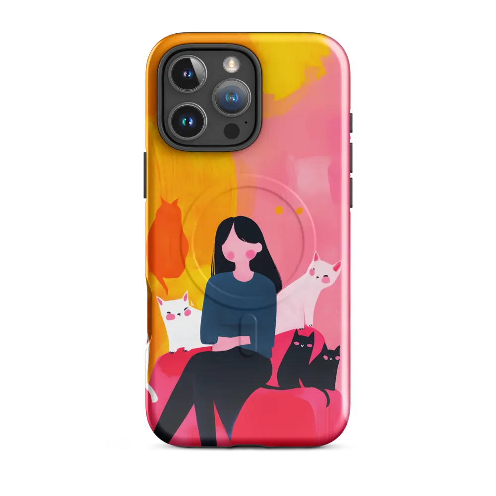 Whimsy in Feline Company | Phone Case |  16 Pro Max | MagSafe® Tough Case | Glossy