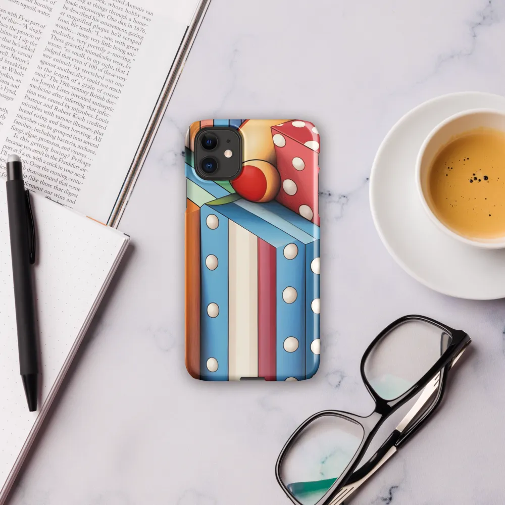 Vivid Geometry: A Playful Arrangement | Phone Case |  11 | Snap Case | Glossy