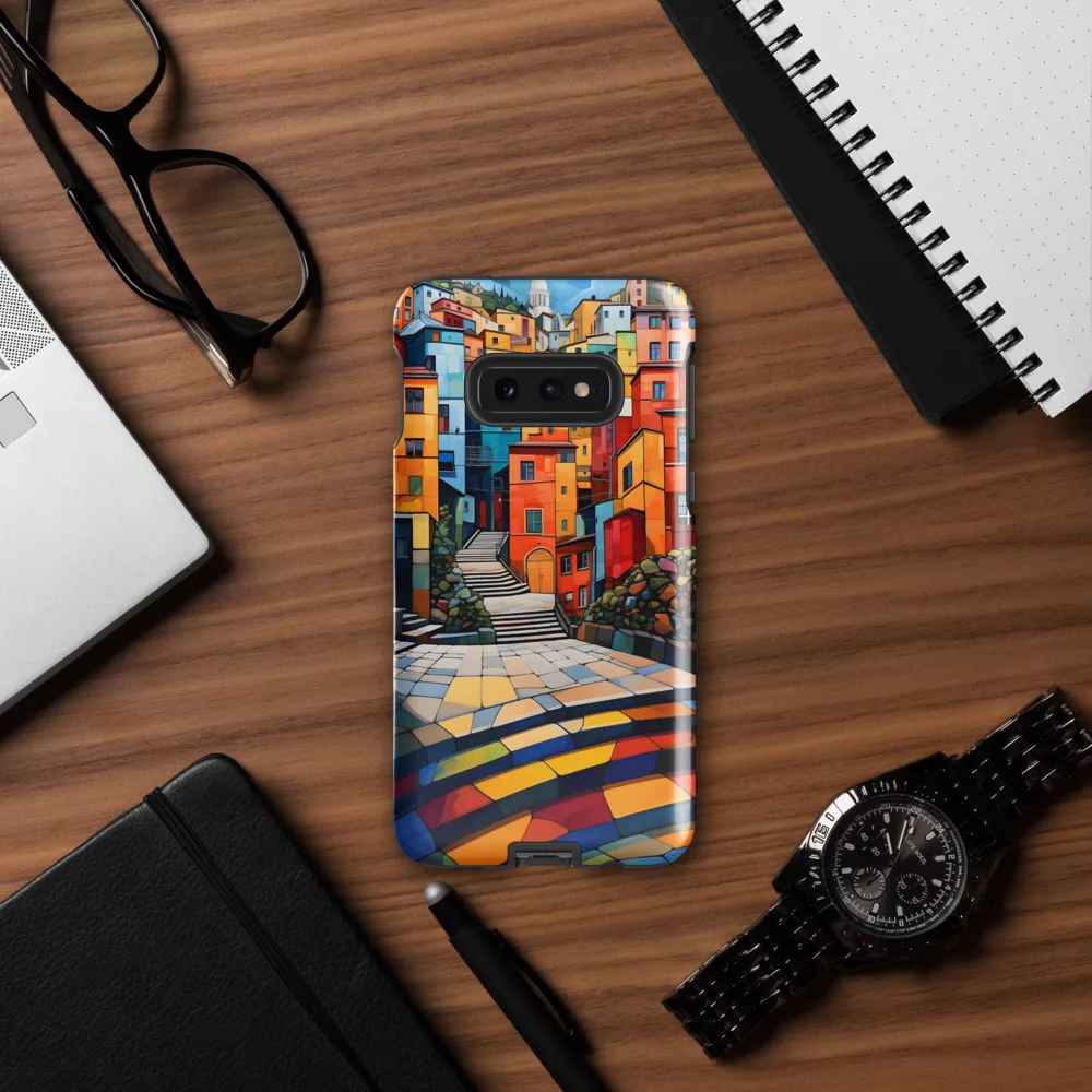 Vibrant Village: A Cubist Journey