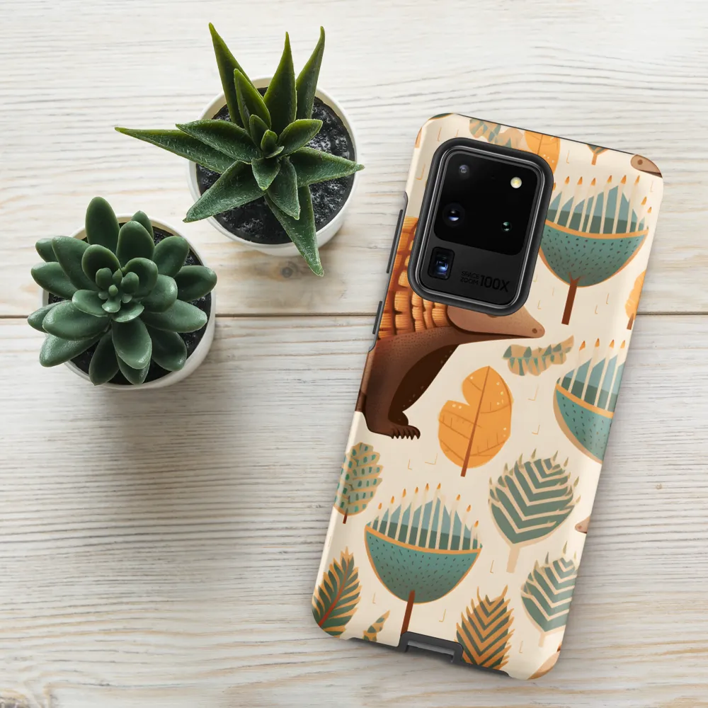 Pangolins in a Whimsical Habitat | Phone Case |  S20 Ultra | Tough Case | Matte