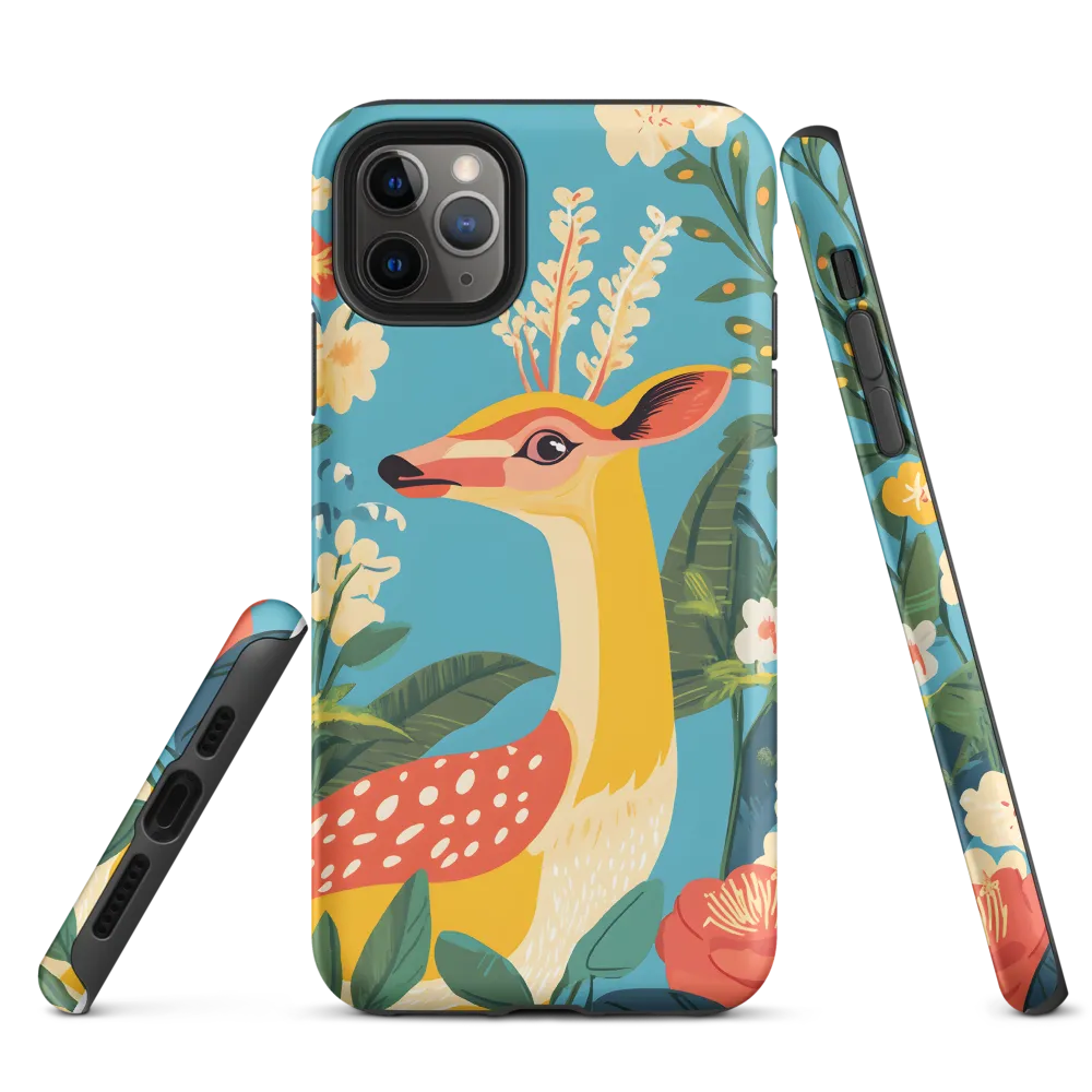 Serene Majesty: A Vibrant Deer Amidst Flora