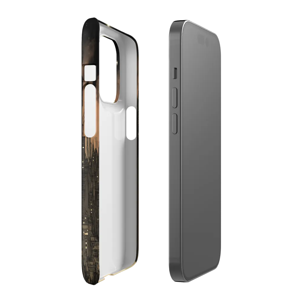 A Contemplative Gaze Over the Futuristic Metropolis | Phone Case |  14 Pro | Snap Case | Matte