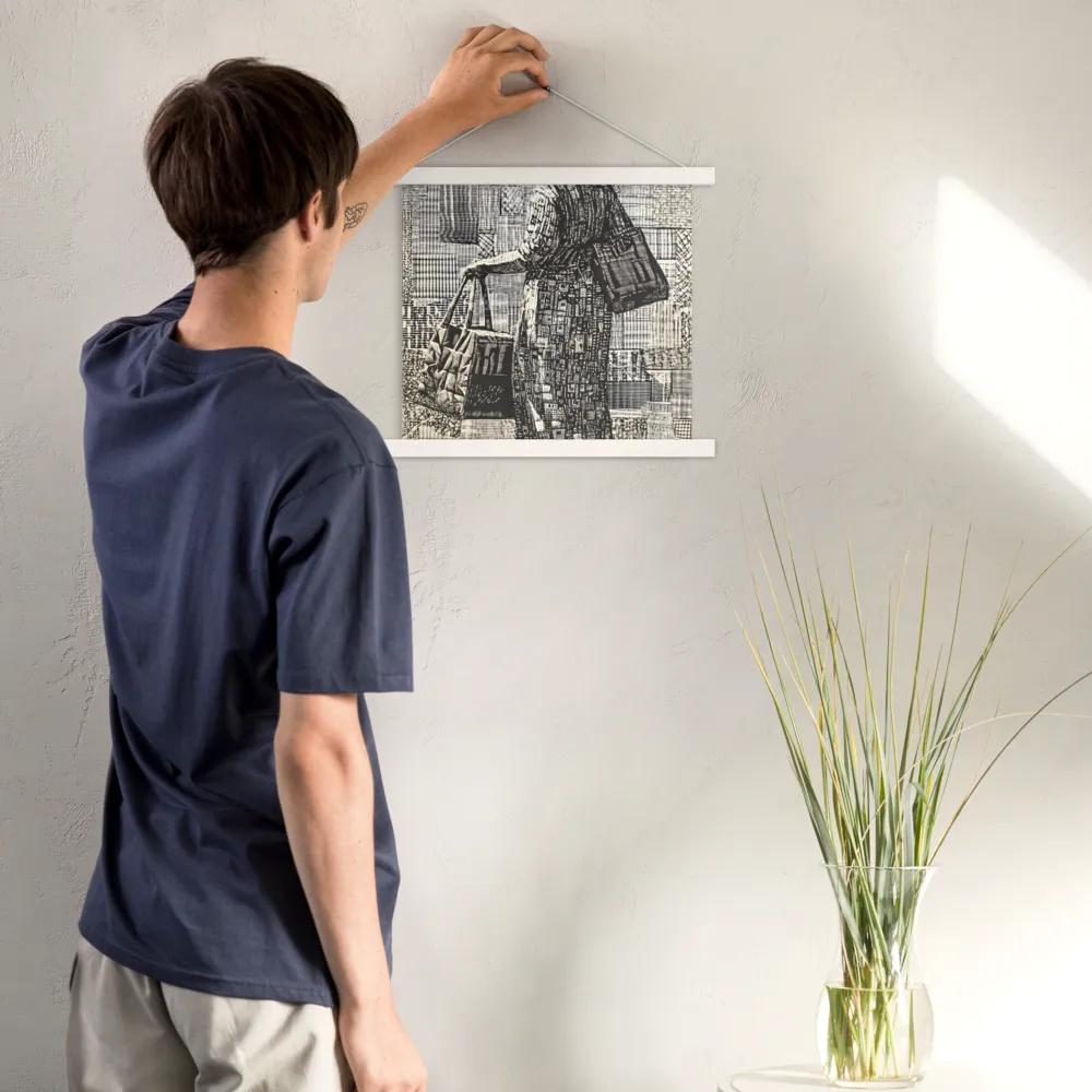 Urban Reflections: A Shopping Narrative | Poster With White Wood Hanger | 14″×14″
