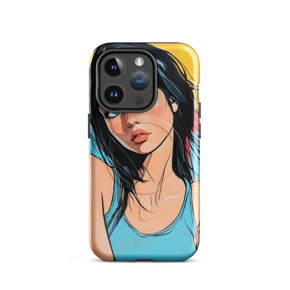 Vibrant Portrait of Modern Youth | Phone Case |  14 Pro | MagSafe® Tough Case | Glossy