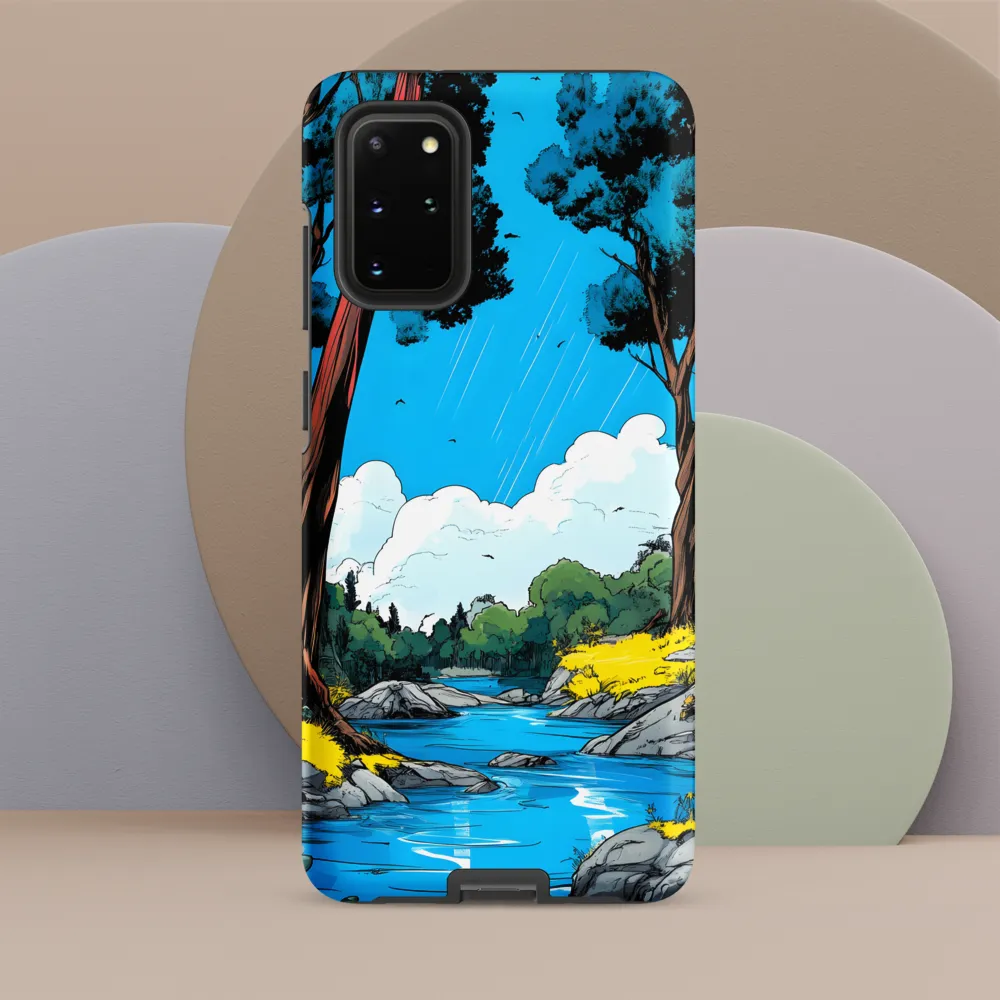 Tranquil River in a Comic Landscape