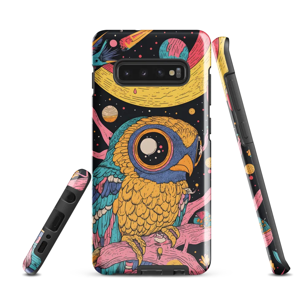 Whimsical Cosmic Owl | Phone Case |  S10 Plus | Tough Case | Glossy