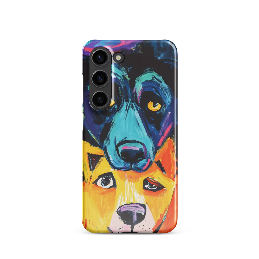 Vibrant Companions: An Expression of Canine Spirit | Phone Case |  S23 | Snap Case | Glossy