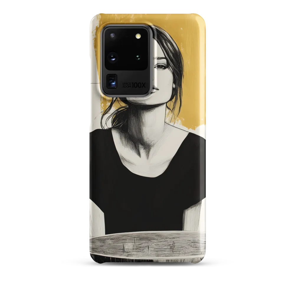 Golden Serenity: A Minimalist Portrait