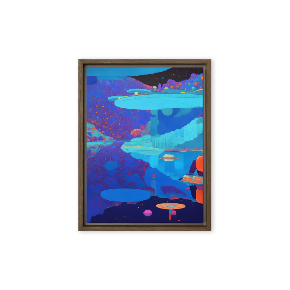 Reflections of Serenity | Canvas with Brown Frame | 9″×12″