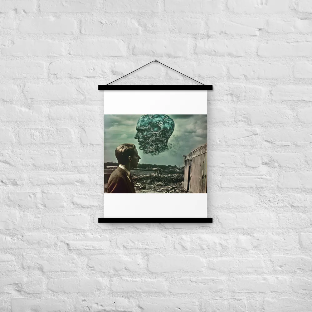 Ethereal Reflections: Identity in a Fragmented World | Poster With Black Wood Hanger | 18″×24″