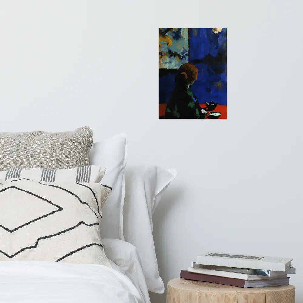 Contemplation Under the Night Sky | Poster | 12″×16″