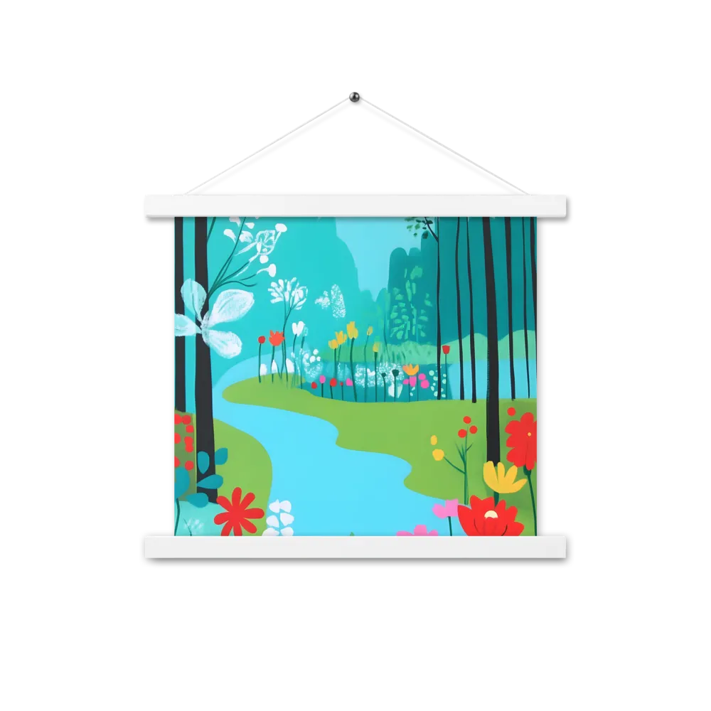 Whispers of Spring: A Colorful Retreat | Poster With White Wood Hanger | 14″×14″