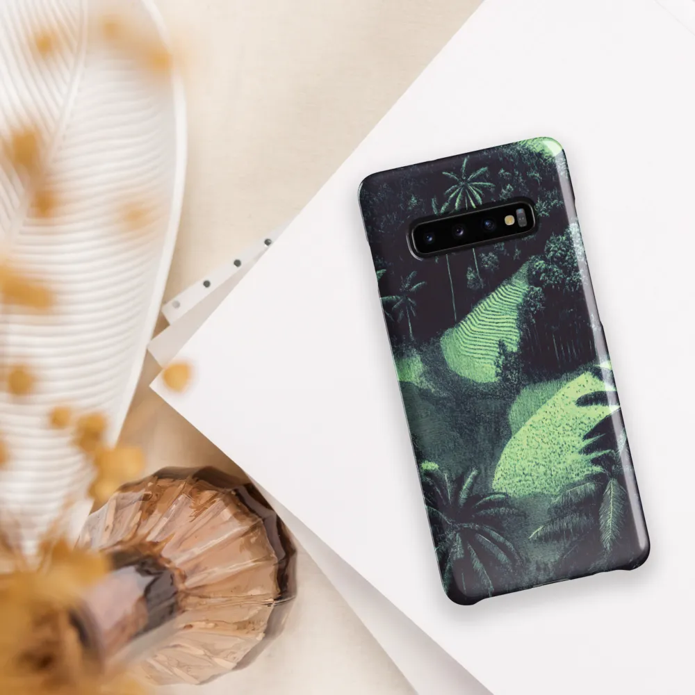 Harmony in Green: A Surreal Landscape | Phone Case |  S10 Plus | Snap Case | Glossy