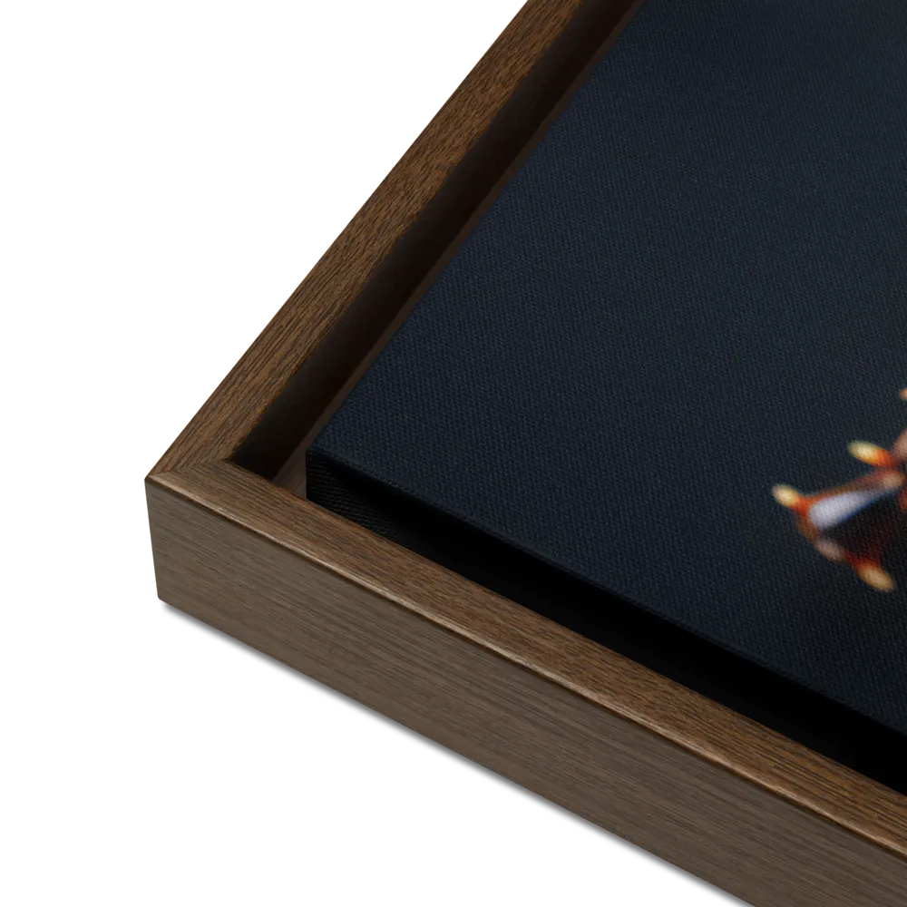 Luminous Insect Majesty | Canvas with Brown Frame | 24″×36″