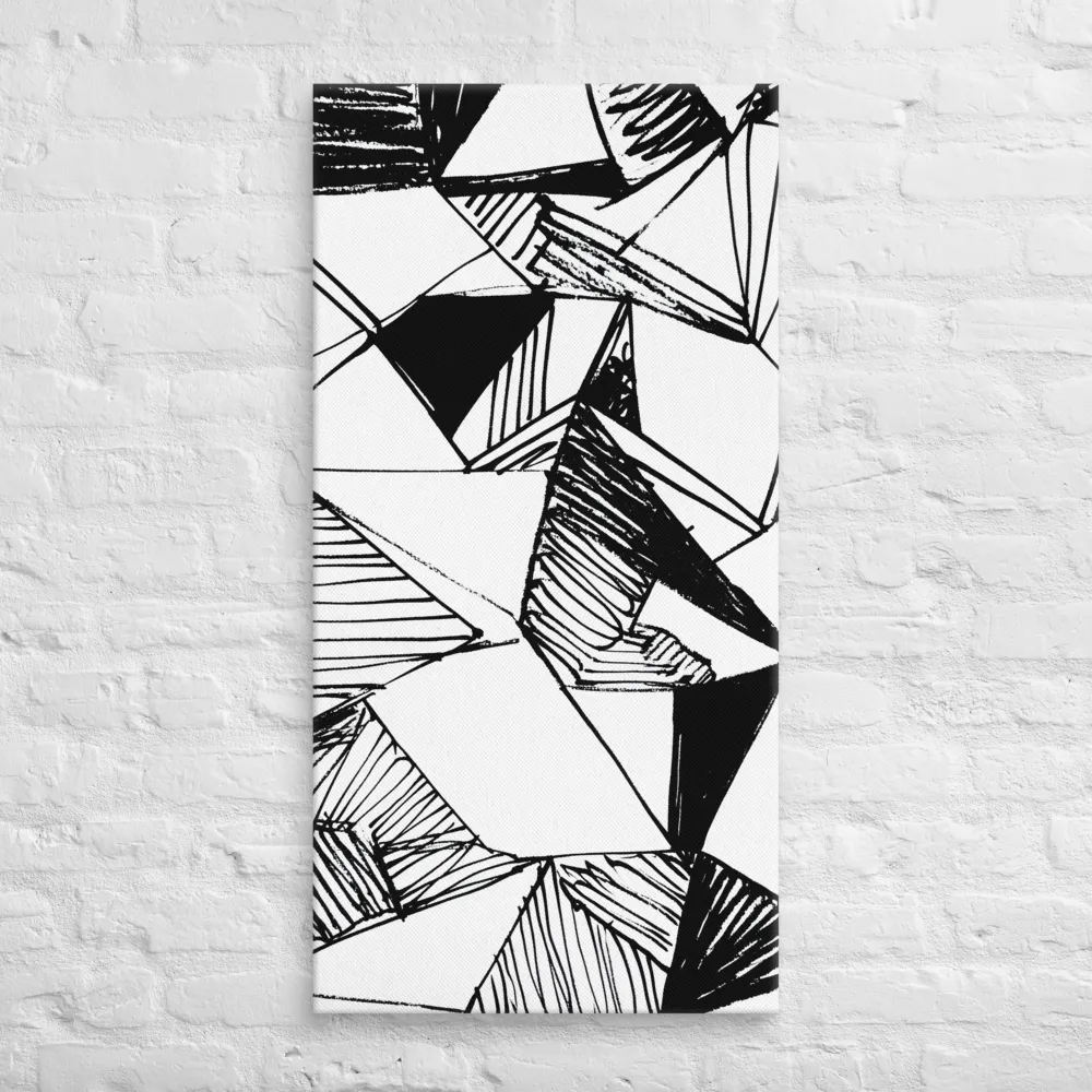 Dynamic Geometry in Ink | Canvas | 20″×40″