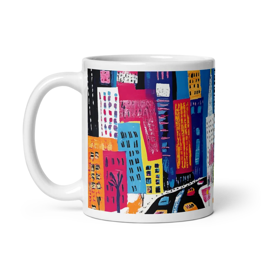 City Dreams in Vibrant Hues | Mug with White inside | 11 oz