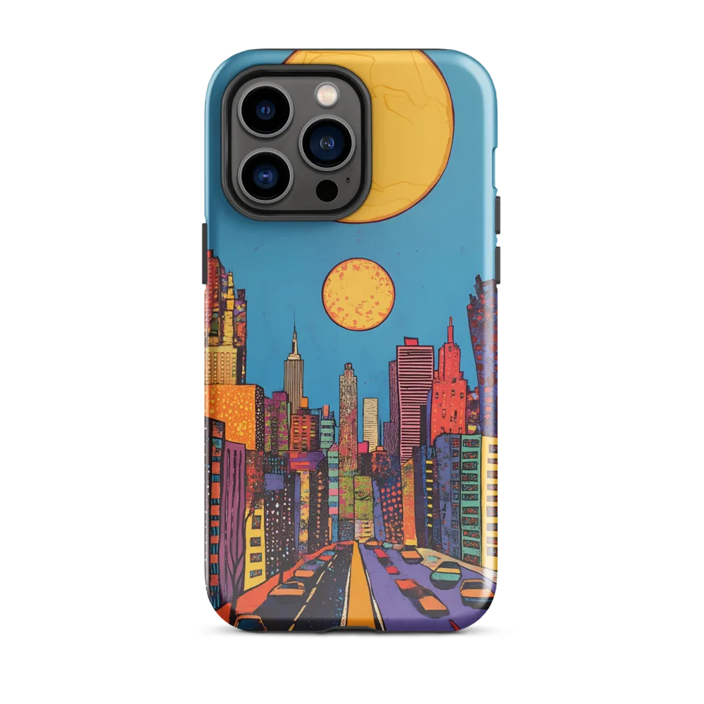 Urban Vibrance: A Pop Art Cityscape | Phone Case |  14 Pro Max | Tough Case | Glossy