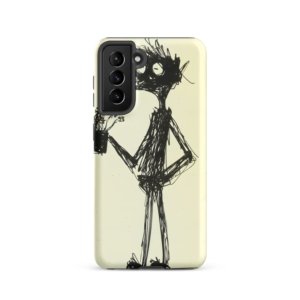Whimsical Figure with Flowers