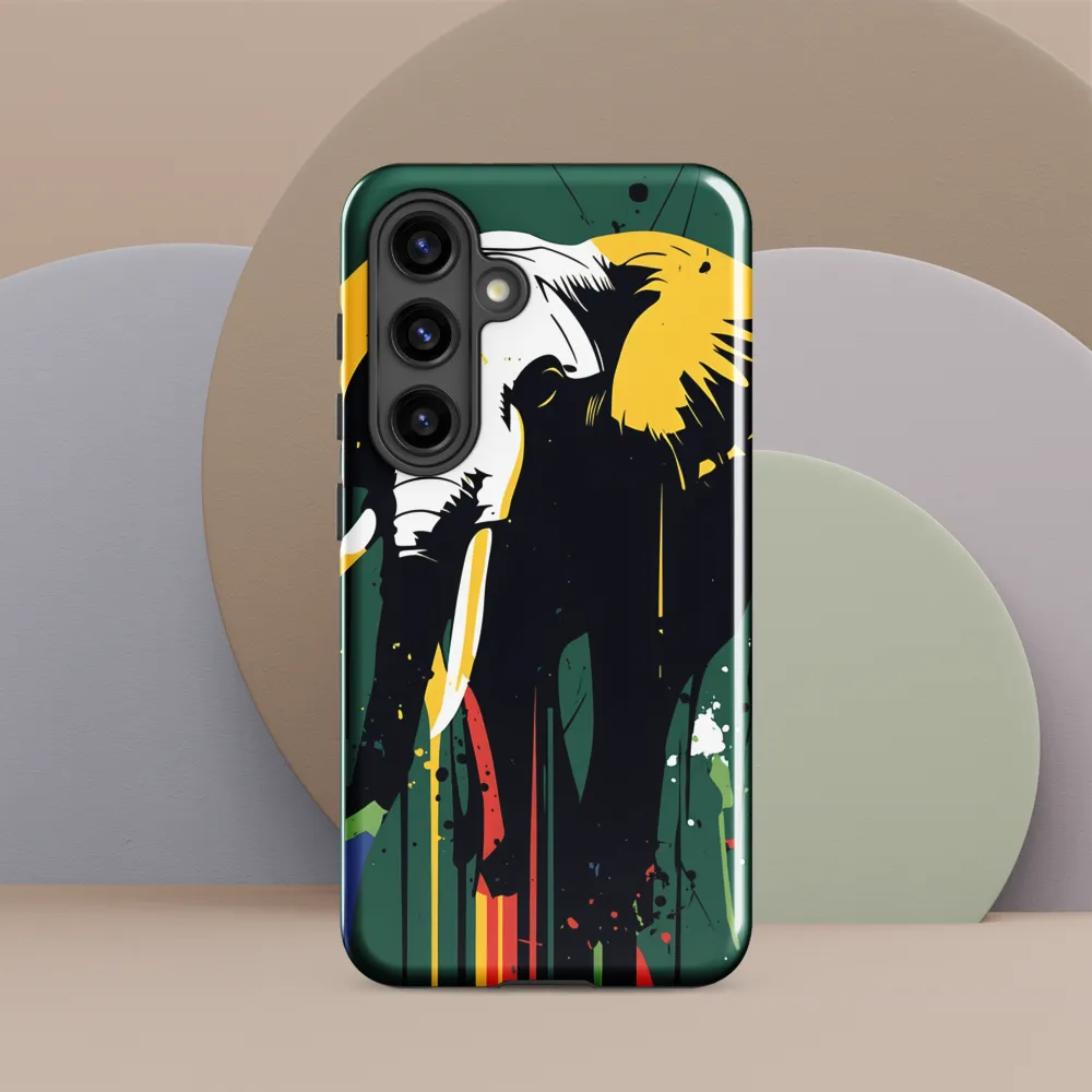 Majestic Minimalism: The Colorful Elephant