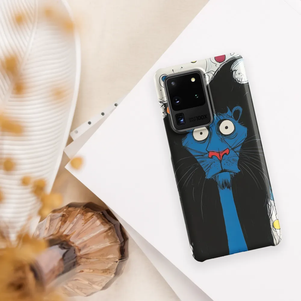 Whimsical Blue Lion